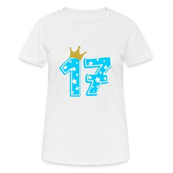 17 Krone 17th birthday 17 years - Women's Breathable T-Shirt - white - Front - AI Model Female 172 dark (172cm)