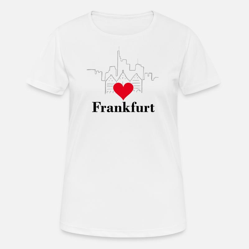 Frankfurt, Germany, Stock Exchange, Skyscraper - Women's Breathable T-Shirt - white