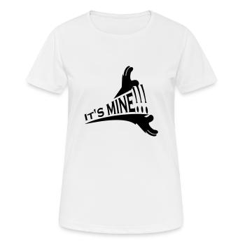 Mains gourmandes - C'est à moi (1c) - T-shirt respirant Femme - blanc - Devant - AI Model Female 172 dark (172cm)