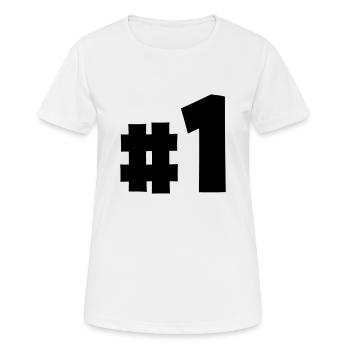 Top 1 - Frauen T-Shirt atmungsaktiv - Weiß - Vorne - AI Model Female 172 dark (172cm)