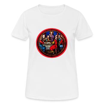 church window supper - Women's Breathable T-Shirt - white - Front - AI Model Female 172 dark (172cm)