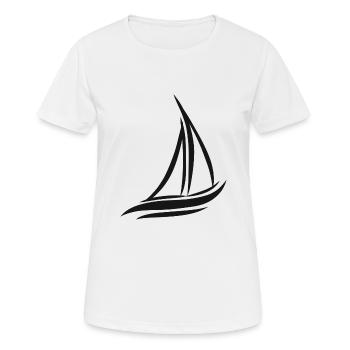 Bateau voile voile voile bateau voile - T-shirt respirant Femme - blanc - Devant - AI Model Female 172 dark (172cm)