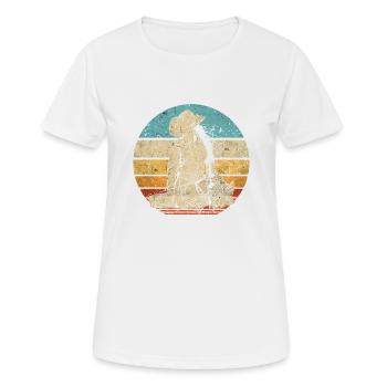 Westernreiten Westernreiterin Pferd Cowgirls Retro - Frauen T-Shirt atmungsaktiv - Weiß - Vorne - AI Model Female 172 dark (172cm)