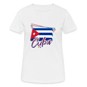 Kuba - Frauen T-Shirt atmungsaktiv - Weiß - Vorne - AI Model Female 172 dark (172cm)
