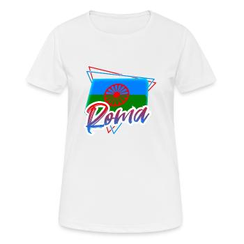 Roma - Frauen T-Shirt atmungsaktiv - Weiß - Vorne - AI Model Female 172 dark (172cm)
