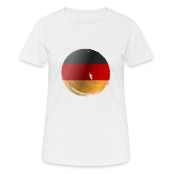 Drapeau allemand Drapeau allemand Utilisé Look Home - T-shirt respirant Femme - blanc - Devant - AI Model Female 172 dark (172cm)