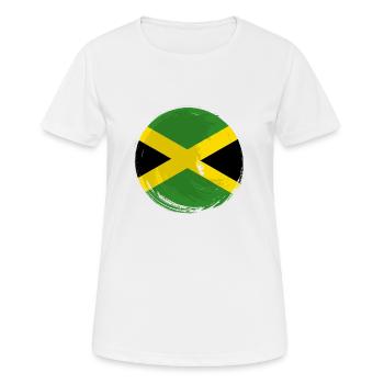 Drapeau jamaïcain Drapeau jamaïcain Jamaïque Vintage - T-shirt respirant Femme - blanc - Devant - AI Model Female 172 dark (172cm)