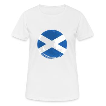 Drapeau écossais Drapeau écossais Alba GB Royaume-Uni - T-shirt respirant Femme - blanc - Devant - AI Model Female 172 dark (172cm)