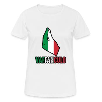 Italien Italiener Vaffanculo - Frauen T-Shirt atmungsaktiv - Weiß - Vorne - AI Model Female 172 dark (172cm)