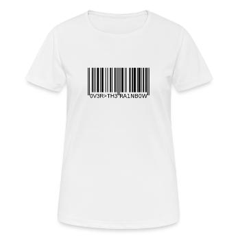 code à barres - T-shirt respirant Femme - blanc - Devant - AI Model Female 172 dark (172cm)