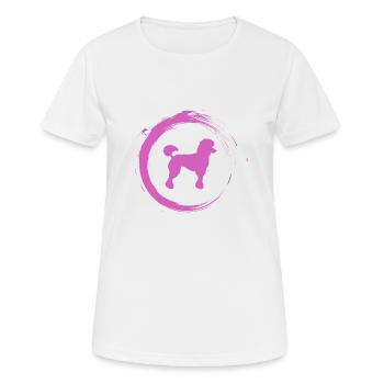 Pudel - Frauen T-Shirt atmungsaktiv - Weiß - Vorne - AI Model Female 172 dark (172cm)