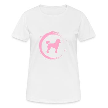 caniche - T-shirt respirant Femme - blanc - Devant - AI Model Female 172 dark (172cm)