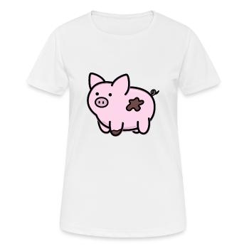 Mignon petit cochon - T-shirt respirant Femme - blanc - Devant - AI Model Female 172 dark (172cm)