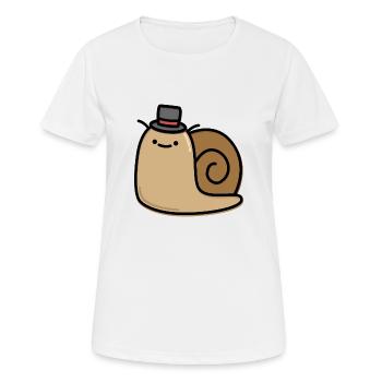 Süße Schnecke - Frauen T-Shirt atmungsaktiv - Weiß - Vorne - AI Model Female 172 dark (172cm)