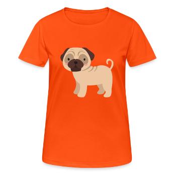 carlin - T-shirt respirant Femme - orange néon - Devant - AI Model Female 172 dark (172cm)