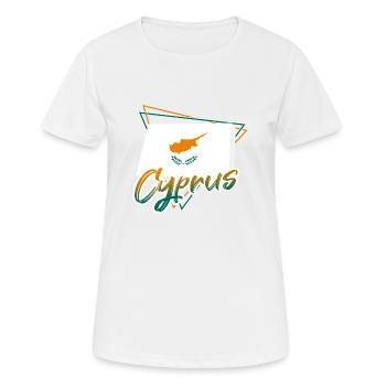 Zypern - Frauen T-Shirt atmungsaktiv - Weiß - Vorne - AI Model Female 172 dark (172cm)