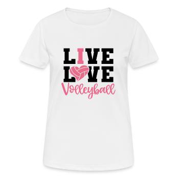 Volleyball player Volleyball player Volleyball - Women's Breathable T-Shirt - white - Front - AI Model Female 172 dark (172cm)