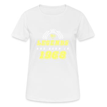 1968 legends born in - Frauen T-Shirt atmungsaktiv - Weiß - Vorne - AI Model Female 172 dark (172cm)