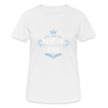 1982 best of - Women's Breathable T-Shirt - white - Front - AI Model Female 172 dark (172cm)
