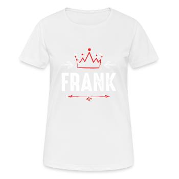 Frank - Frauen T-Shirt atmungsaktiv - Weiß - Vorne - AI Model Female 172 dark (172cm)