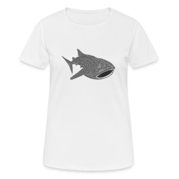 walhai wal hai fisch whale shark taucher tauchen - Frauen T-Shirt atmungsaktiv - Weiß - Vorne - AI Model Female 172 dark (172cm)