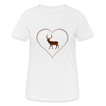 deer - Women's Breathable T-Shirt - white - Front - AI Model Female 172 dark (172cm)