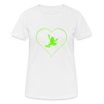 grenouille - T-shirt respirant Femme - blanc - Devant - AI Model Female 172 dark (172cm)