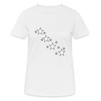 star - Women's Breathable T-Shirt - white - Front - AI Model Female 172 dark (172cm)