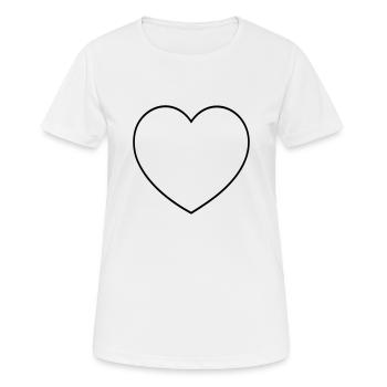 Customizable Heart Outline Outline Heart - Women's Breathable T-Shirt - white - Front - AI Model Female 172 dark (172cm)