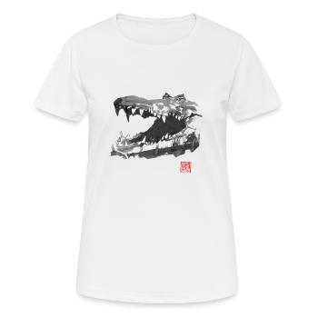 crocodile - Women's Breathable T-Shirt - white - Front - AI Model Female 172 dark (172cm)