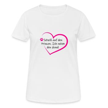Scheiß auf den Prinzen - Frauen T-Shirt atmungsaktiv - Weiß - Vorne - AI Model Female 172 dark (172cm)