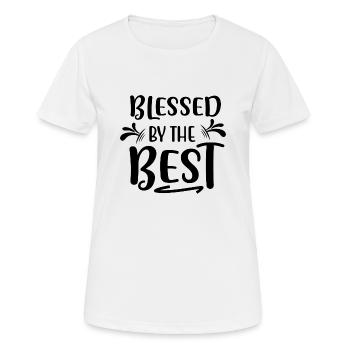Béni par les meilleurs - T-shirt respirant Femme - blanc - Devant - AI Model Female 172 dark (172cm)