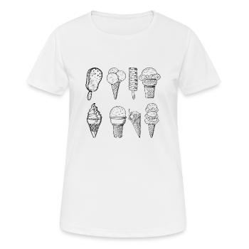 National Ice Cream Day Third Sunday in July - Women's Breathable T-Shirt - white - Front - AI Model Female 172 dark (172cm)