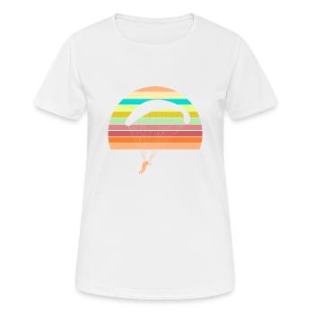 Paragliding - Frauen T-Shirt atmungsaktiv - Weiß - Vorne - AI Model Female 172 dark (172cm)