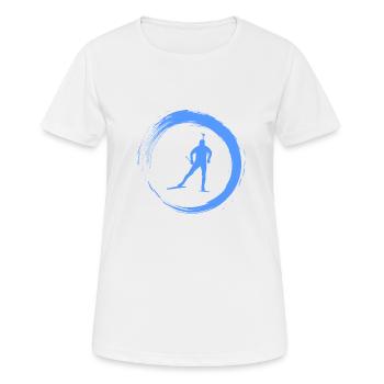 Biathlon - Frauen T-Shirt atmungsaktiv - Weiß - Vorne - AI Model Female 172 dark (172cm)