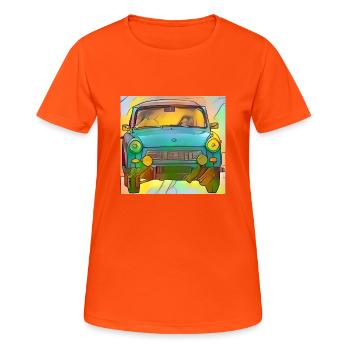 Trabi - Women's Breathable T-Shirt - neon orange - Front - AI Model Female 172 dark (172cm)