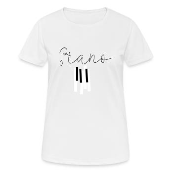 Klavier - Frauen T-Shirt atmungsaktiv - Weiß - Vorne - AI Model Female 172 dark (172cm)
