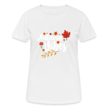 Automne Vibes - T-shirt respirant Femme - blanc - Devant - AI Model Female 172 dark (172cm)