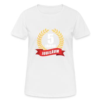 5 Jahre Jubiläum Dienstjubiläum Firma - Frauen T-Shirt atmungsaktiv - Weiß - Vorne - AI Model Female 172 dark (172cm)