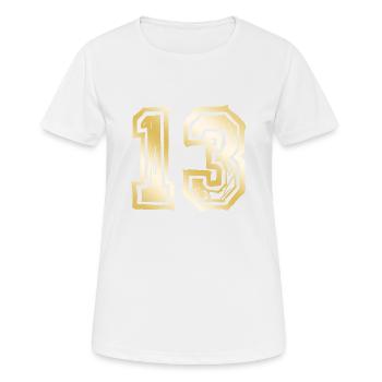 13 Nombre d’or - T-shirt respirant Femme - blanc - Devant - AI Model Female 172 dark (172cm)