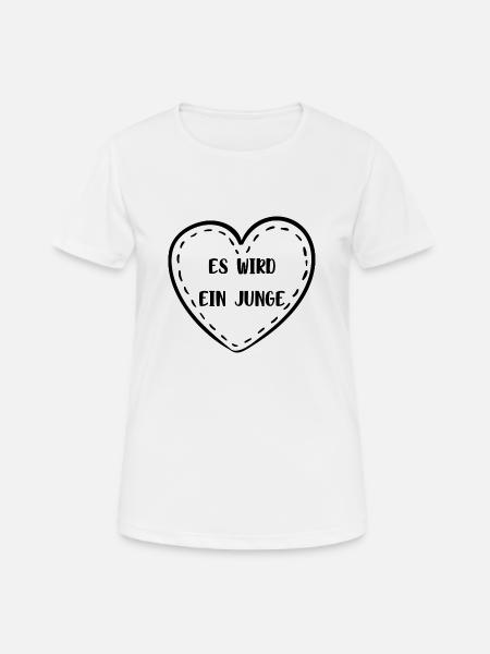 Es wird ein Junge! - Frauen T-Shirt atmungsaktiv - Weiß