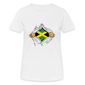 Drapeau jamaïcain Drapeau jamaïcain Jamaïque Vintage - T-shirt respirant Femme - blanc - Devant - AI Model Female 172 dark (172cm)