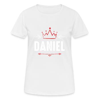 Daniel - Frauen T-Shirt atmungsaktiv - Weiß - Vorne - AI Model Female 172 dark (172cm)