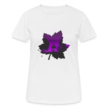 Waldelfe lila - T-shirt respirant Femme - blanc - Devant - AI Model Female 172 dark (172cm)