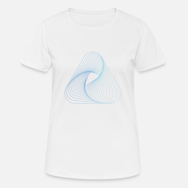Optical illusion pattern shapes geometry gift - Women's Breathable T-Shirt - white