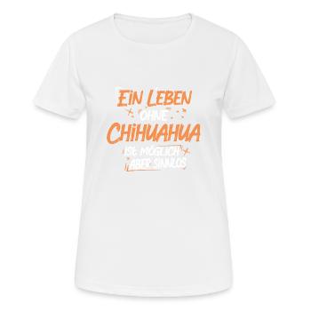 Chihuahua - Frauen T-Shirt atmungsaktiv - Weiß - Vorne - AI Model Female 172 dark (172cm)