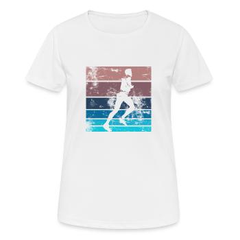 coureur de course à pied - T-shirt respirant Femme - blanc - Devant - AI Model Female 172 dark (172cm)