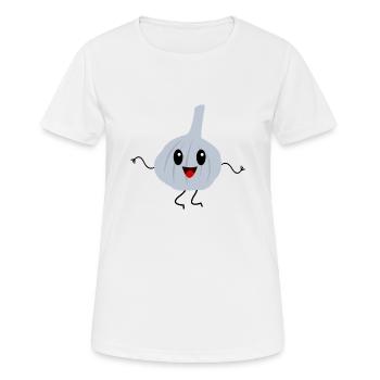 Journée nationale de l'ail - T-shirt respirant Femme - blanc - Devant - AI Model Female 172 dark (172cm)