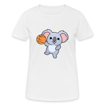 Koala-Basketball - Frauen T-Shirt atmungsaktiv - Weiß - Vorne - AI Model Female 172 dark (172cm)