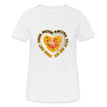 Statt Sorgen Nudeln machen - Frauen T-Shirt atmungsaktiv - Weiß - Vorne - AI Model Female 172 dark (172cm)